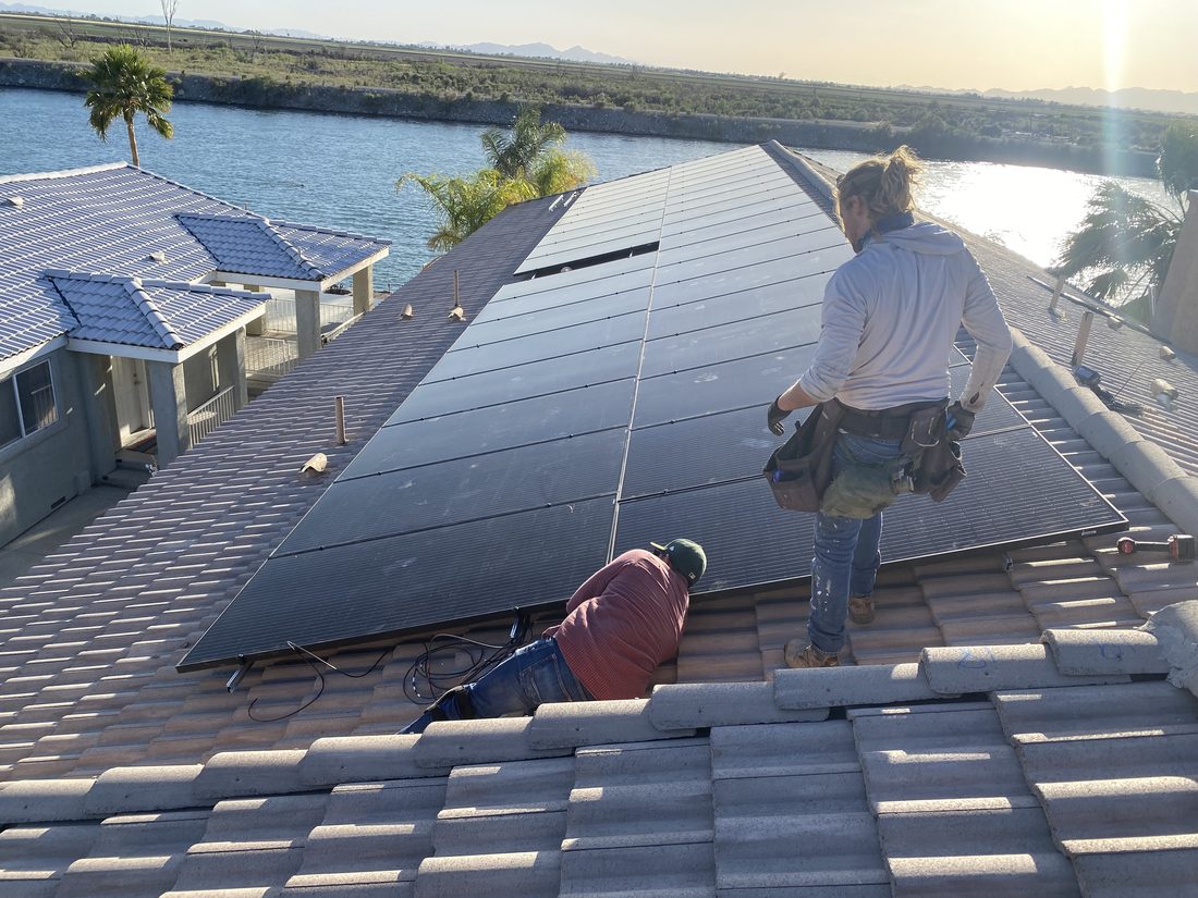 16.8 kW in Ehrenberg, AZ installed by Van Mierlo Builders and Solar